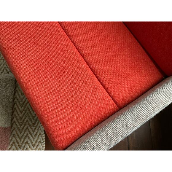 $3769 MCM Herman Miller + NaughtOne Hush Chair Orange Gray Chrome Swivel Chair - Picture 5 of 12